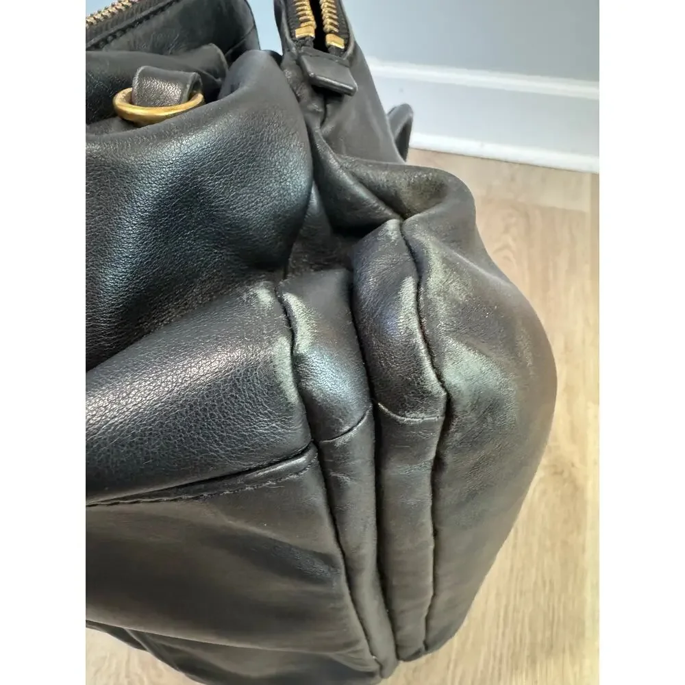 Marc by Marc Jacobs Goodbye Columbus Black Leather Satchel